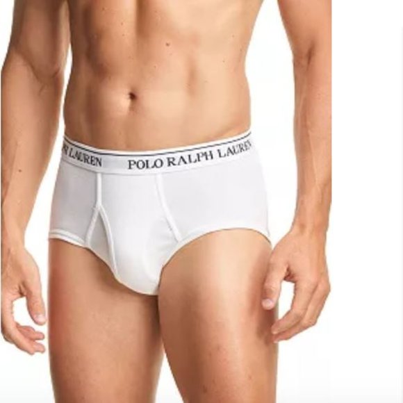 WHITE NIB Polo Ralph Lauren Men's 4-Pk Classic-Fit Mid-Rise Briefs - Picture 2 of 3